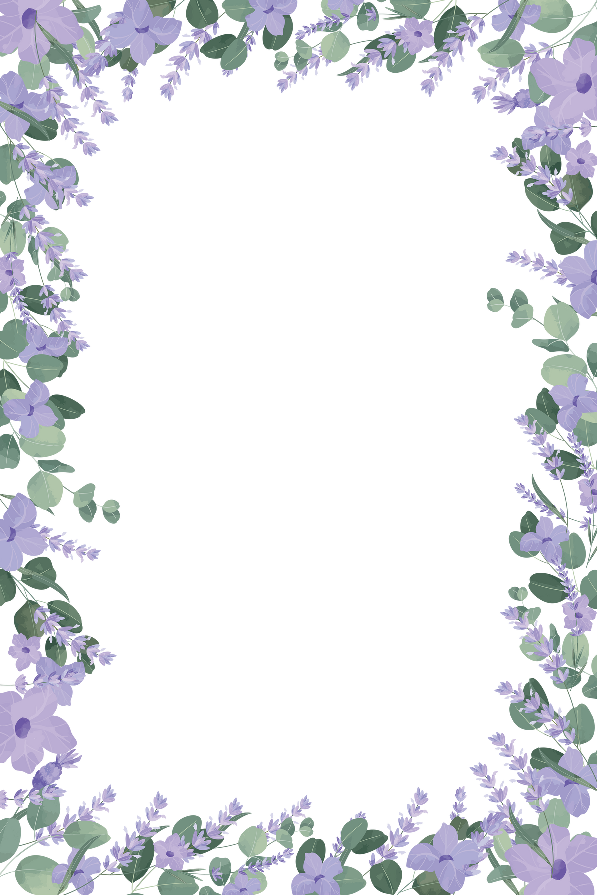 Lavender Purple Flower Frame Background