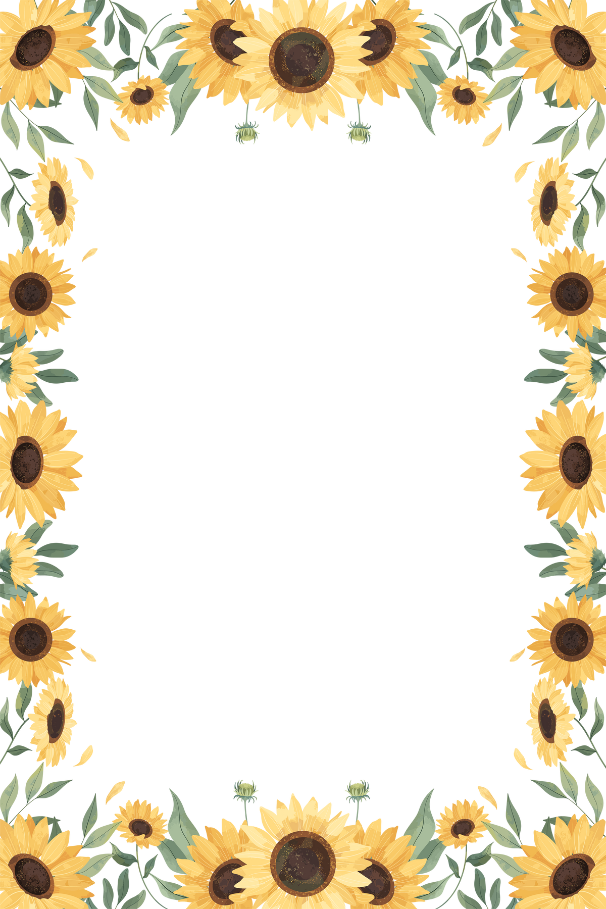 Sunflower Frame Background
